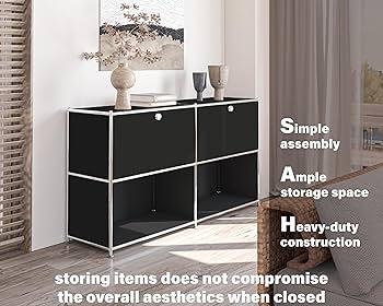 Amazon.com: Simplink Metal Sideboard with 2 Flap Doors, DIY Modern